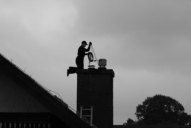 Schoorsteenveger in Leeuwarden